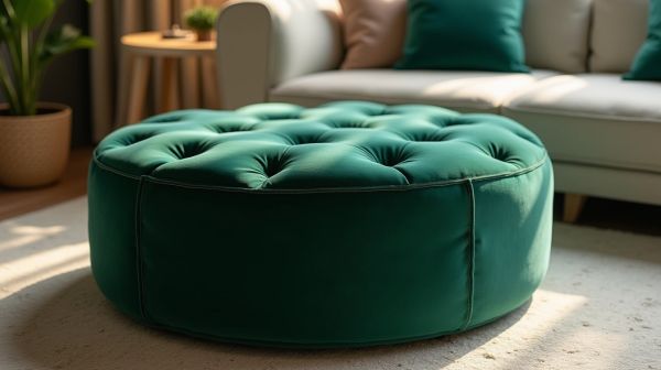 Le pouf de salon, l'assise d'appoint qui ne se démode pas