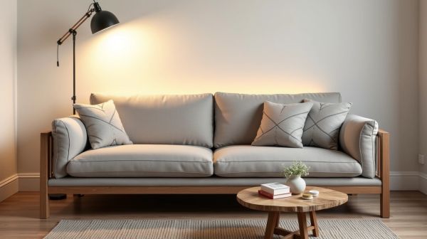 Un canapé scandinave pour un salon chaleureux et moderne